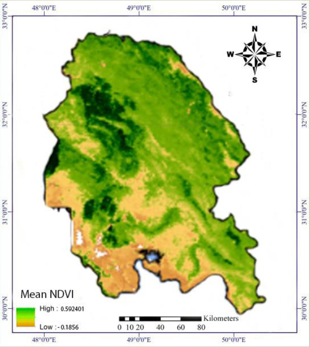 Application of multi-spectral indexes in monitoring temporal and spatial changes of vegetation using Modis satellite images in GEE system